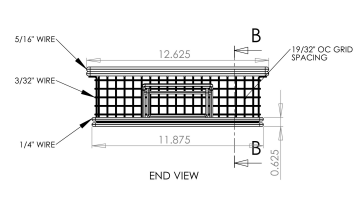 Wire Basket Large Grid